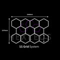 11 grid hexagon lights
