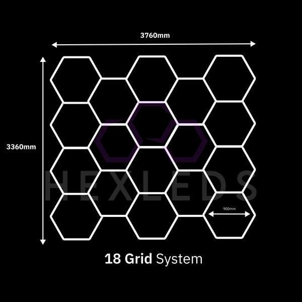 18 Grid Hexagon Lighting Kit