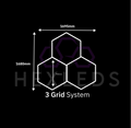 3 grid hex lights