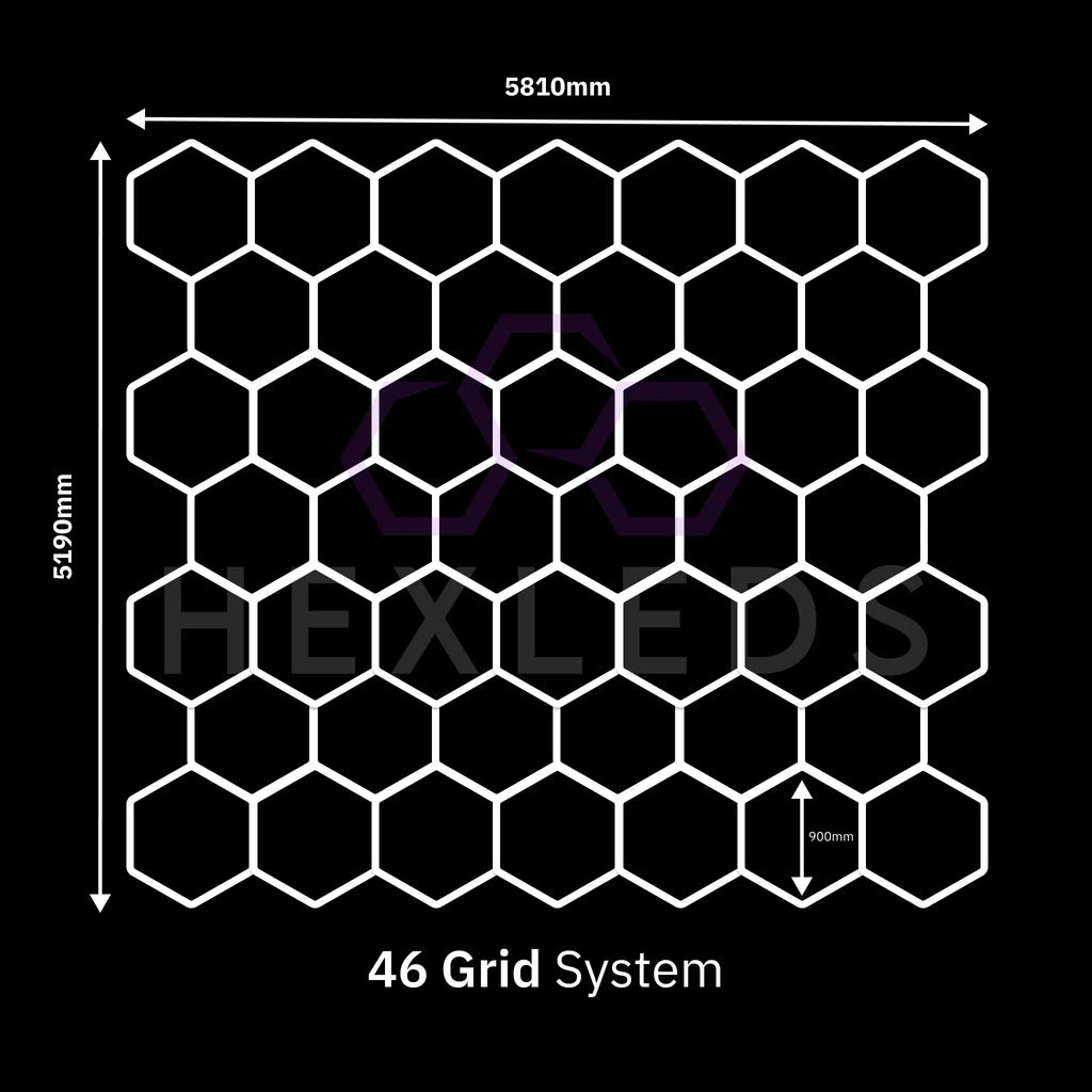 Large Hexagon Lighting 46 Grid