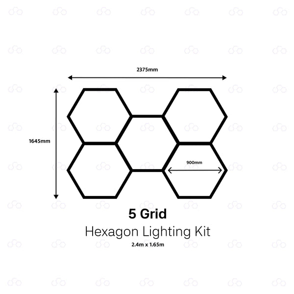 5 Grid Hexagon Lighting Kit