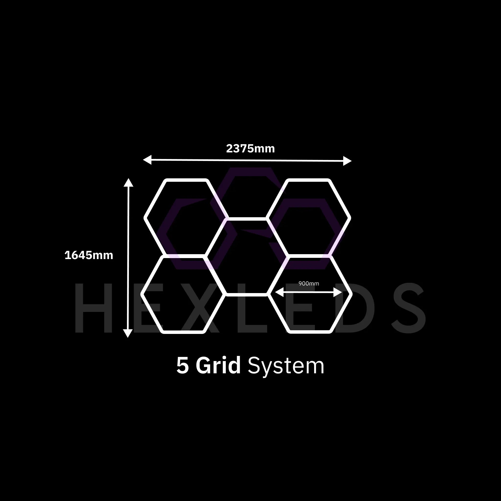 5 grid hex lights