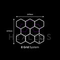 8 grid hexagon lighting