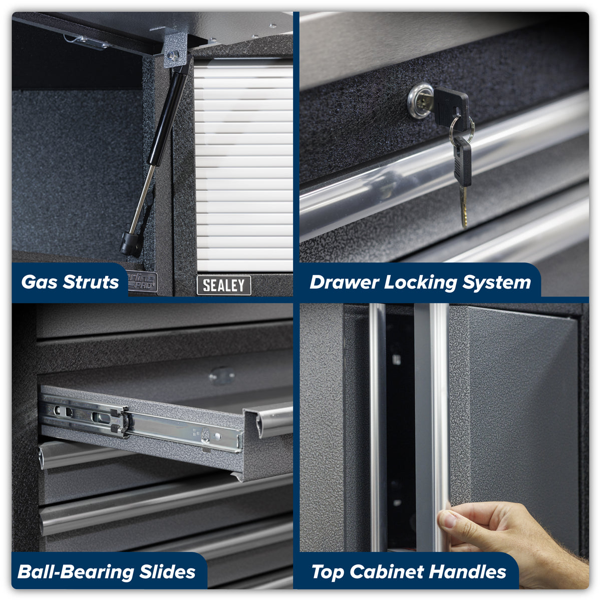 Sealey Superline Pro 3.24m Storage System with Stainless Steel Worktop