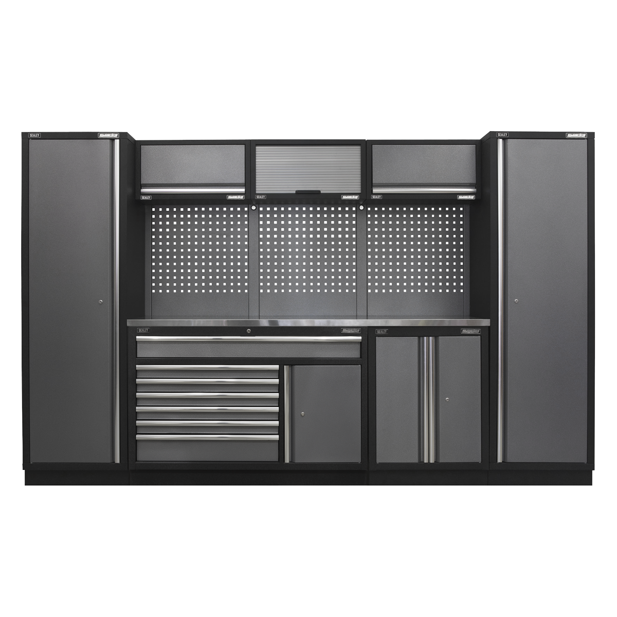 Sealey Superline Pro 3.24m Storage System with Stainless Steel Worktop