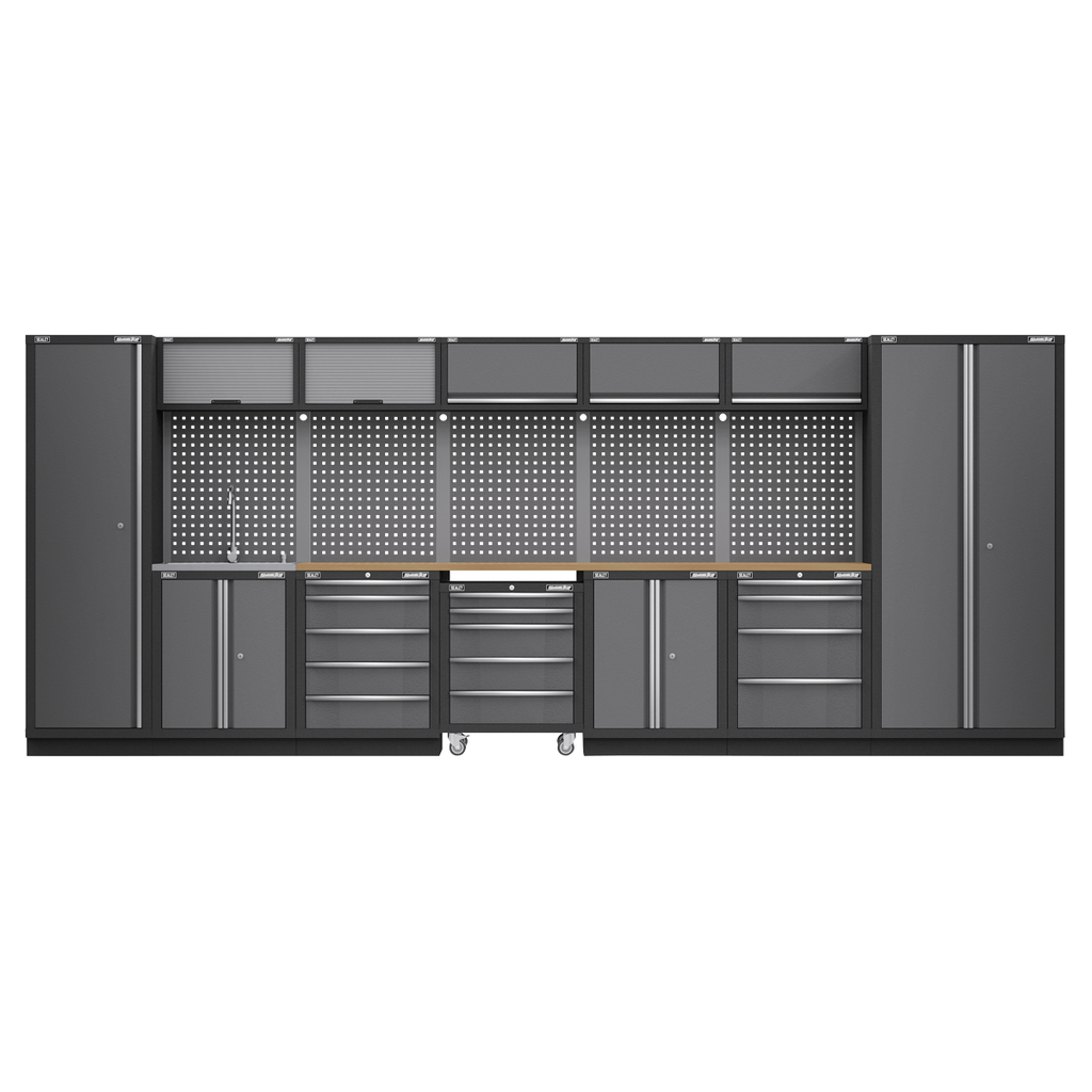 Sealey Superline Pro 4.9m Storage System - Garage Workstation - Storage Cabinet
