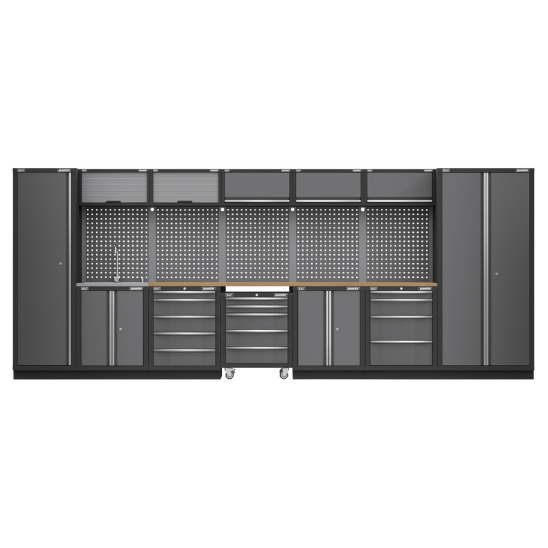 Sealey Superline Pro 4.9m Storage System - Garage Workstation - Storage Cabinet