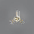 Hexagon Lighting Fixture Straight Angle Connector 3 Pin 